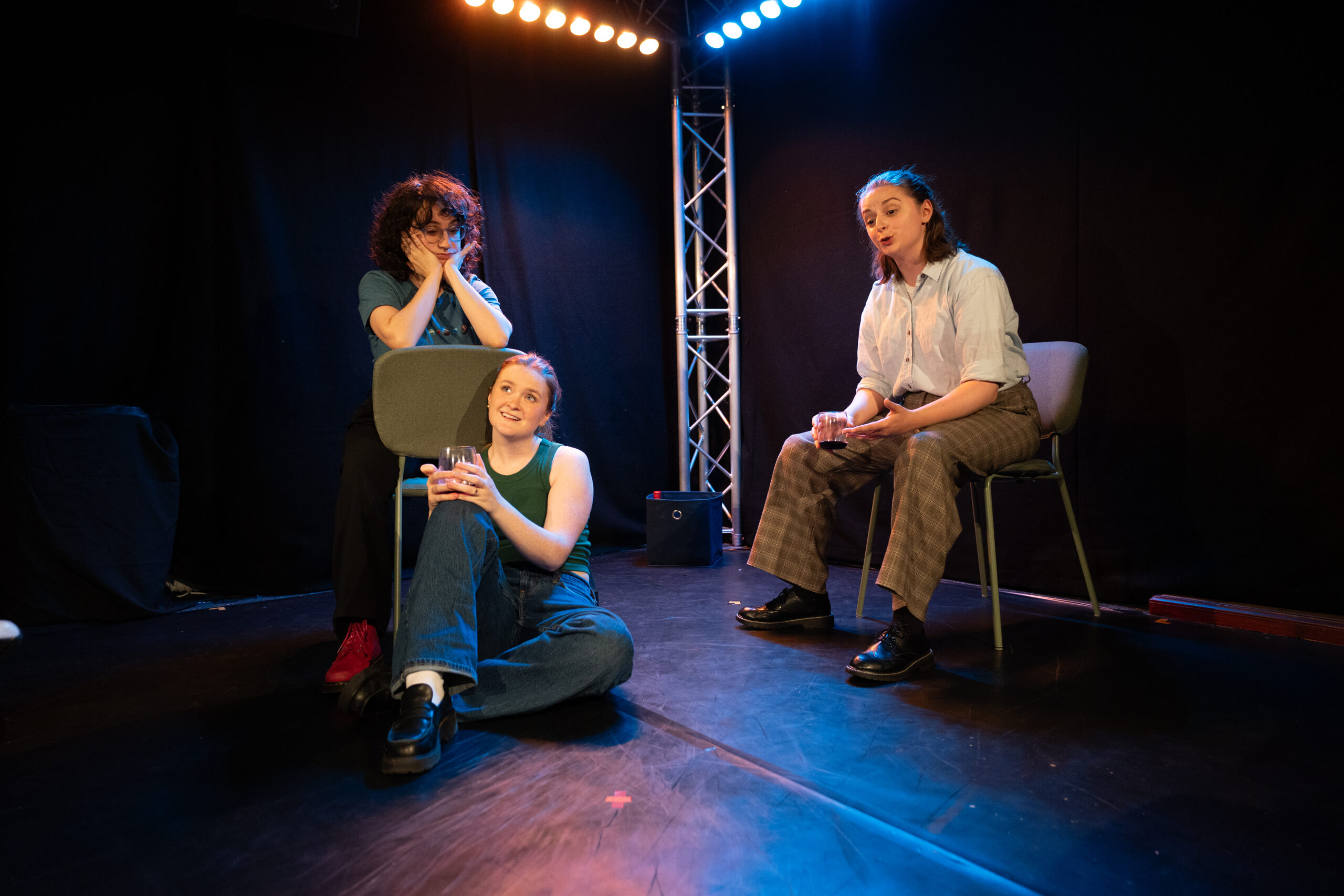 Image of Accidental Arson Theatre Company's production of Faster in the Attic at the Edinburgh Fringe Festival.