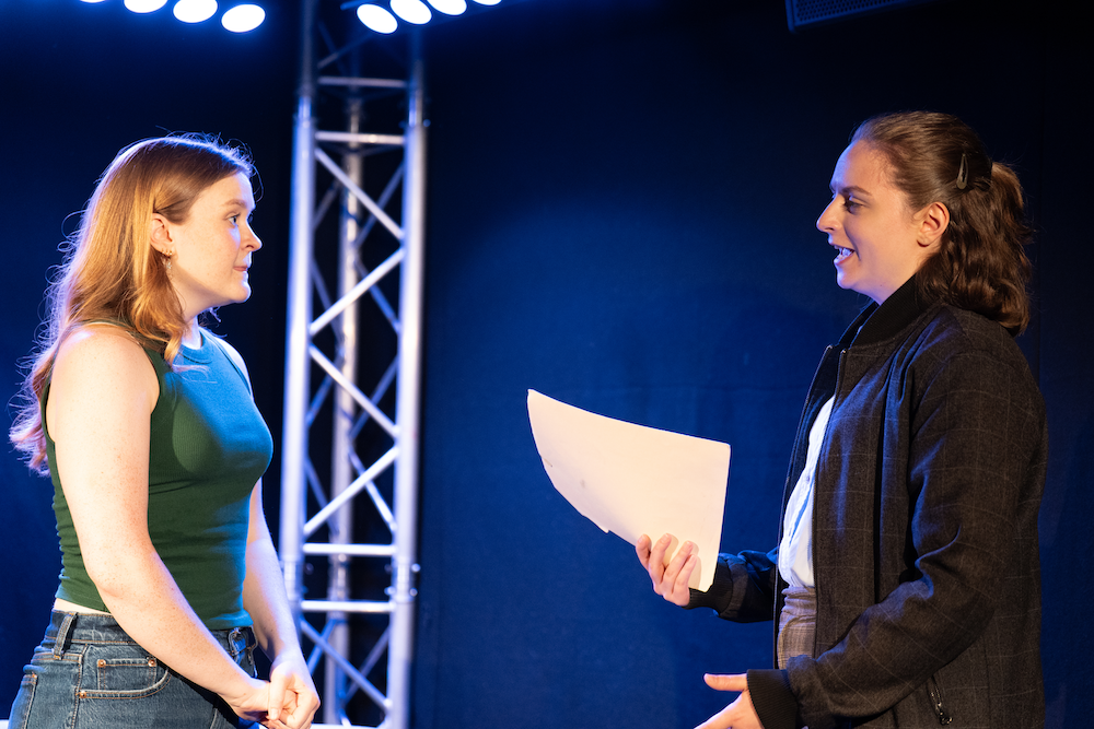 Image of Accidental Arson Theatre Company's production of Faster in the Attic at the Edinburgh Fringe Festival.