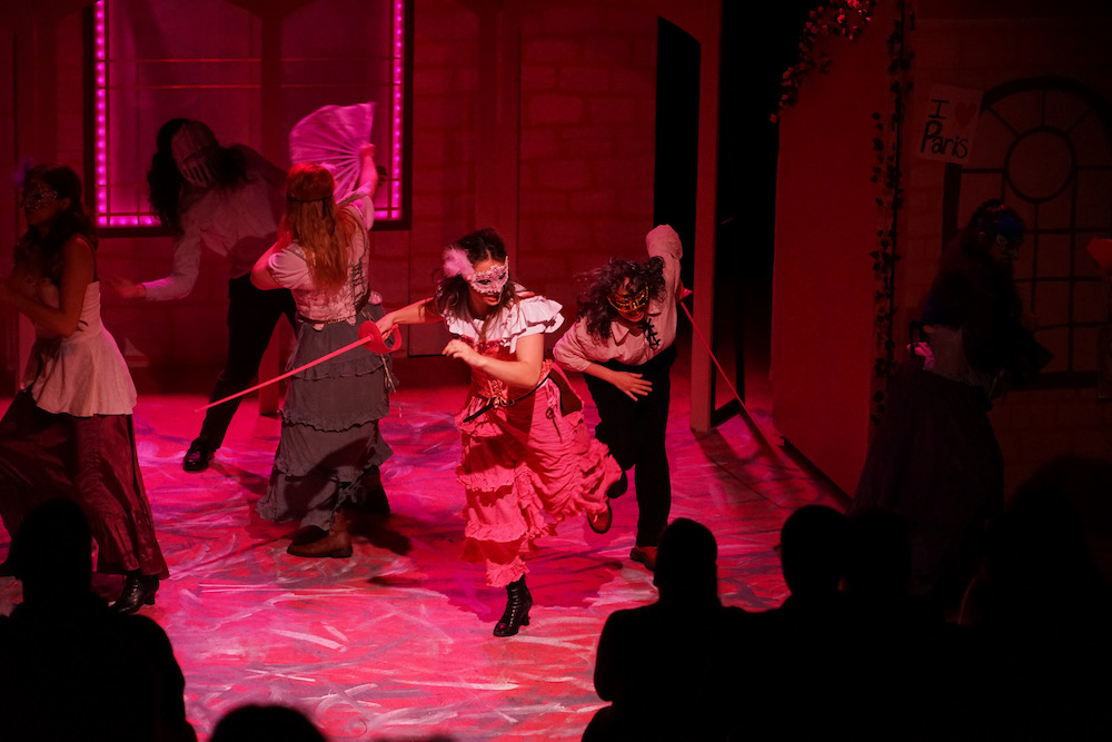 Image of The Sidekick Troupe's second production of "Les Femmes Mousequtaires".
